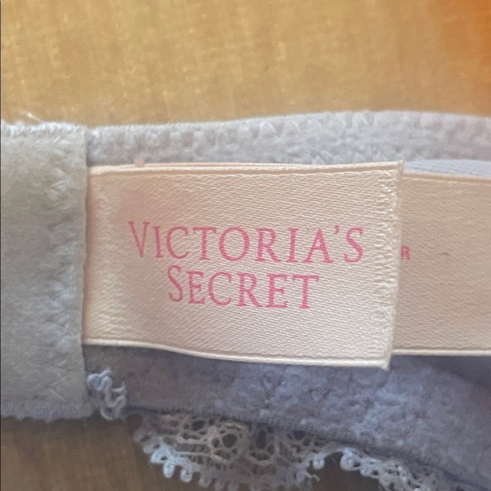 Victoria’s Secret Lavender Lace Trim and Rhinestone Bra with Pink Straps - Picture 2 of 8